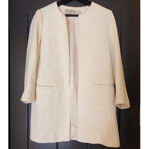 Zara creamy white coat